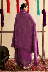 R-1207 | 3Pc Unstitched Suit Embroidered Karandi Collection Reet By Ramsha